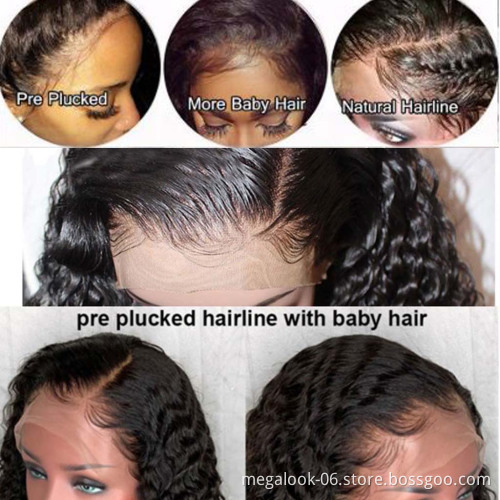 Factory Price Cuticle Aligned Virgin Hair HD Swiss Lace Frontal Wig, Indian Hair 6*6 Lace Closure Wigs For Black Women